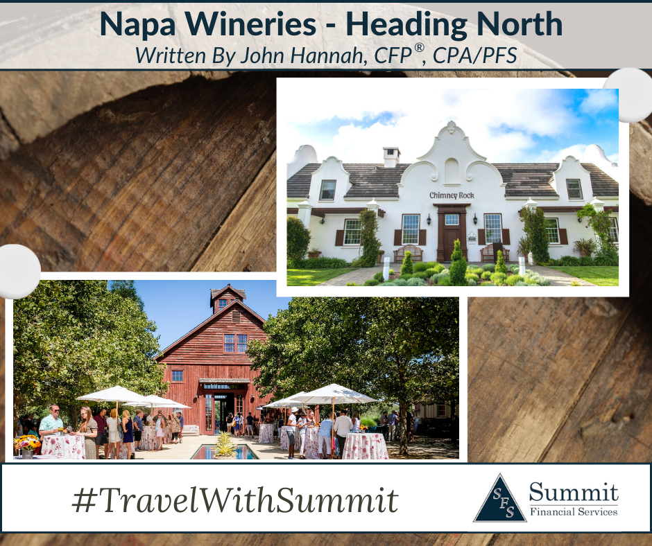 Napa Wineries- Heading North